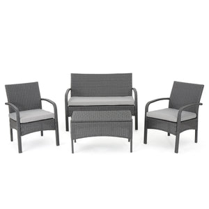 Cordoba KD Wicker 4 Piece Chat Set