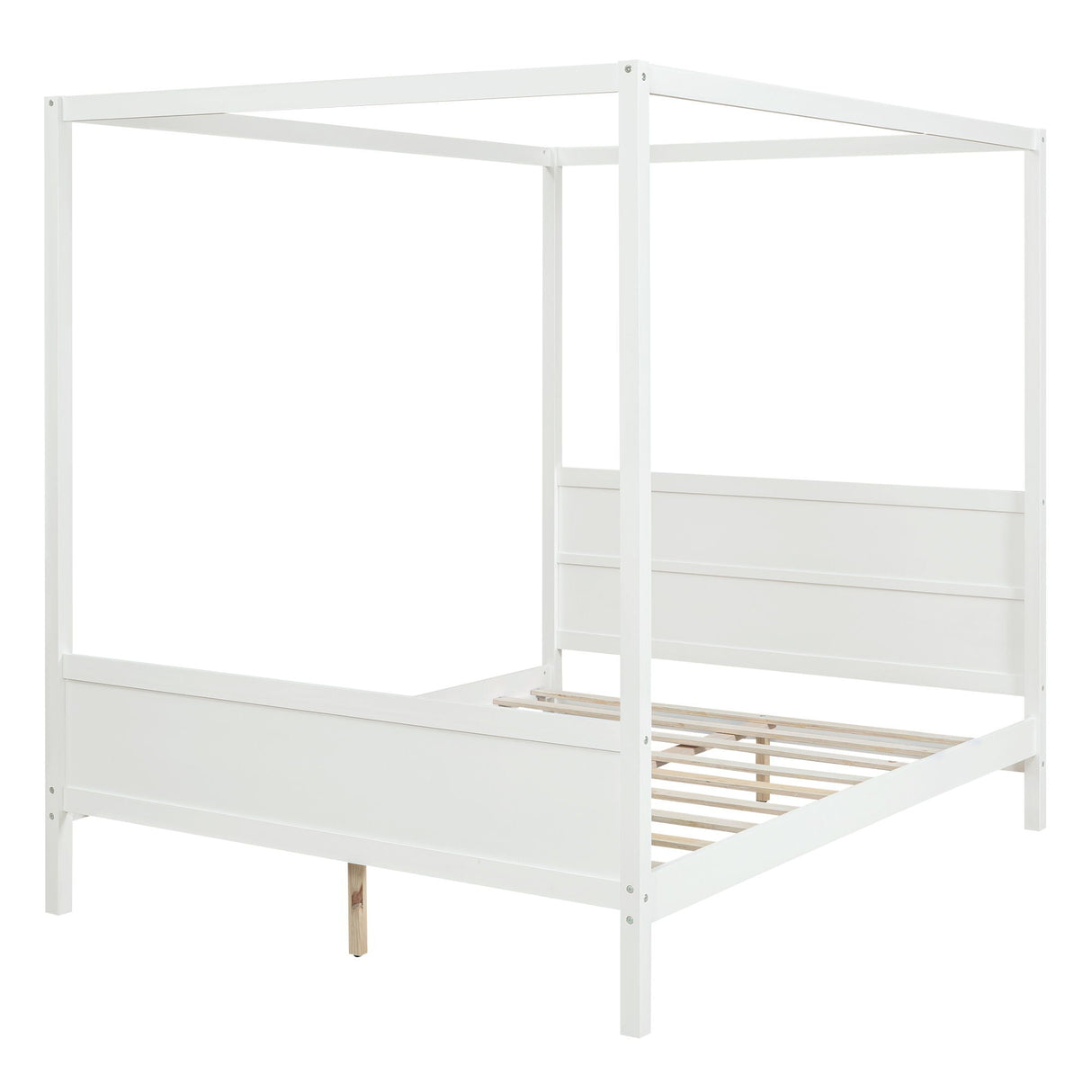 Canopy Platform Bed With Headboard and Footboard