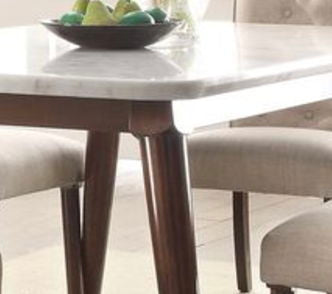Gasha Marble Top Dining Table - White