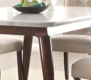 Gasha Marble Top Dining Table - White