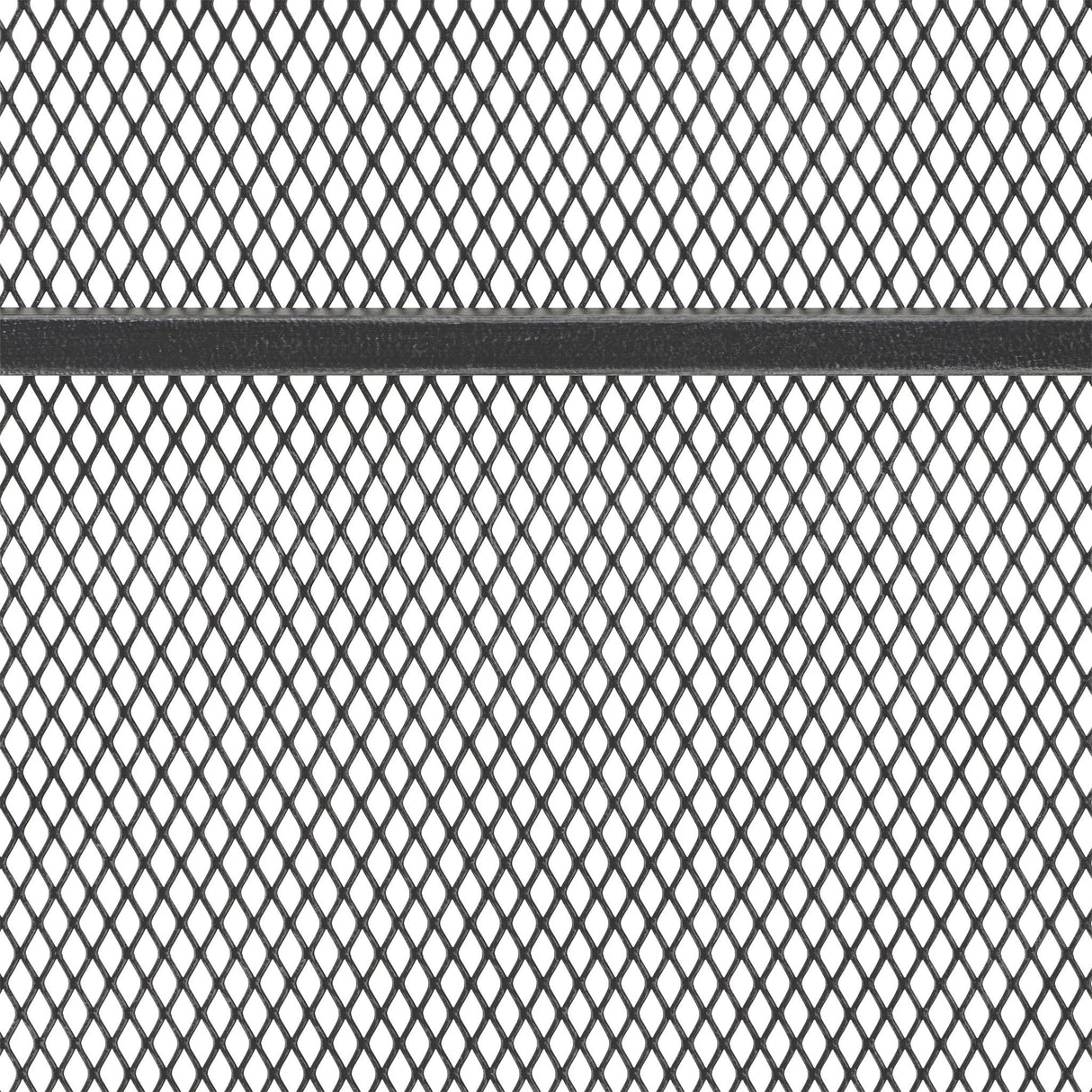 Markus - Modern Single Panel Iron Firescreen Black Brushed Silver