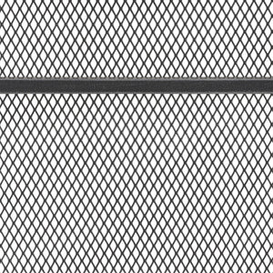 Markus - Modern Single Panel Iron Firescreen Black Brushed Silver