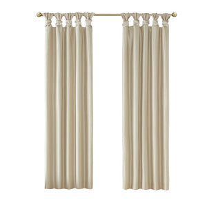 Twist Tab Total Blackout Window Curtain Panel Champagne 50x95
