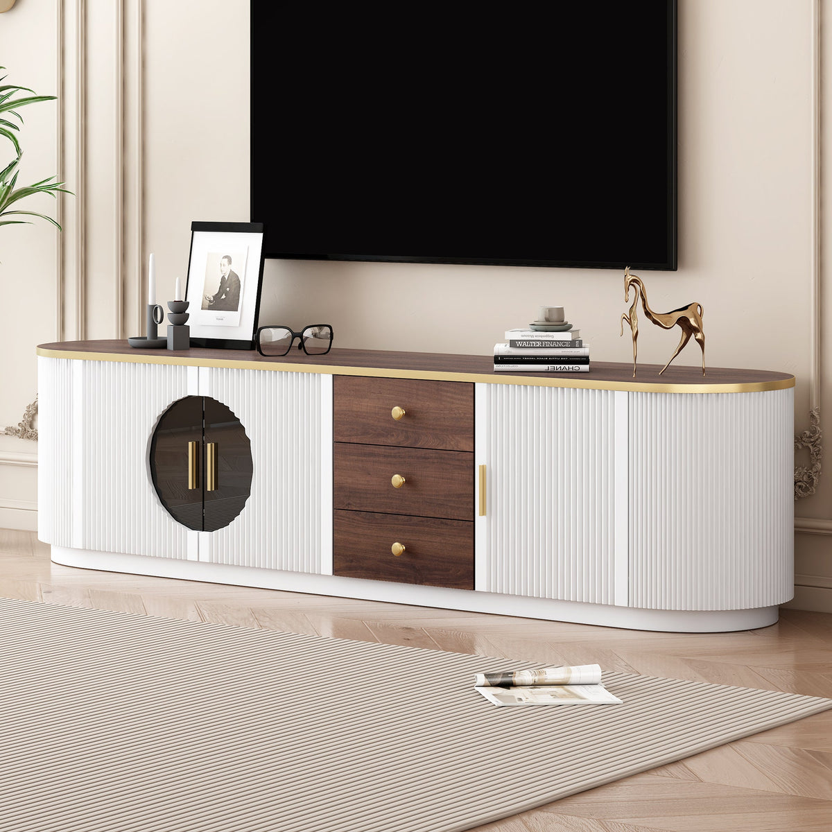 VIBE HAUS 70.8'' Modern Minimalist TV Stand