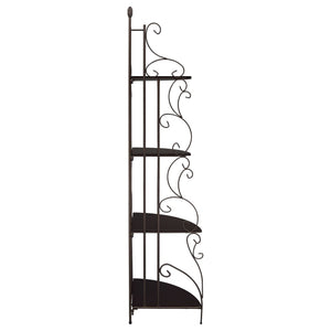 4 Shelf Corner Bookcase - Cappuccino