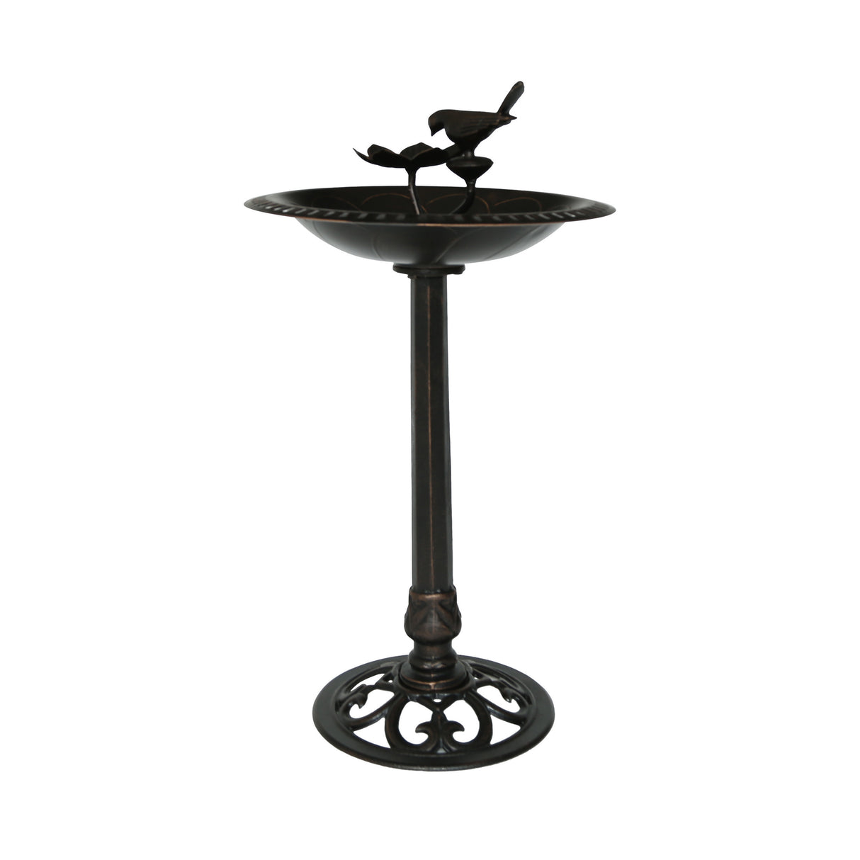 Outdoor aluminum and iron bird bath