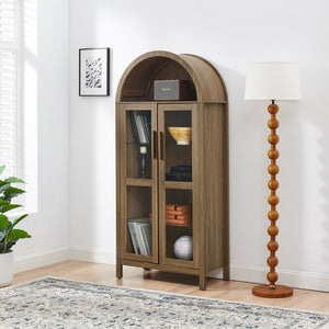 High Arched Storage Cabinet with Lamp