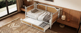 Traditional Style Rattan Twin Size Daybed with Twin Trundle