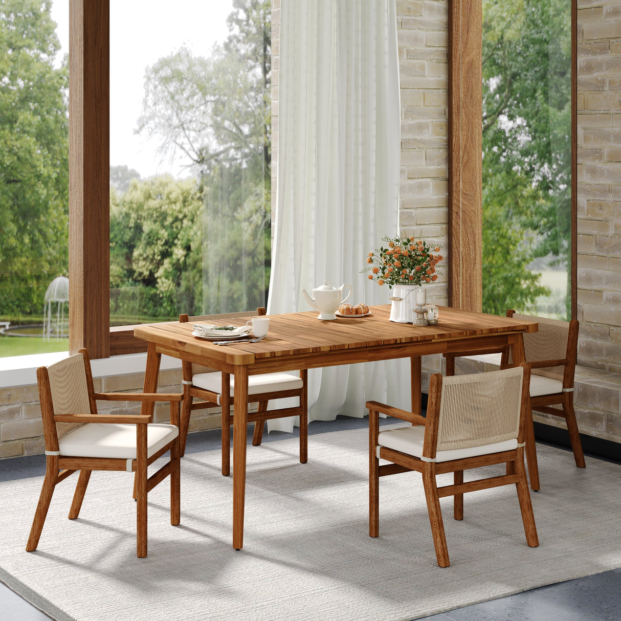 Farmhouse 6-Person Outdoor Dining Table
