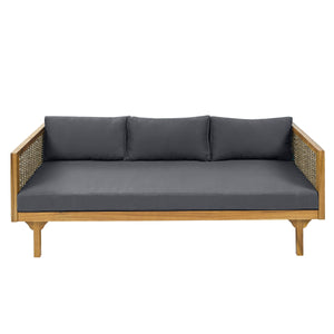 Claremont 3 Seater Daybed With Rattan Arms