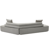 Minimalist Cloud Sectional Couch - 4-Seater in Light Gray