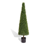 5FT Conical Topiary Cedar Trees Artificial Outdoor Lifelike Faux Evergreen