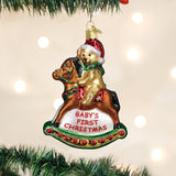 Rocking Horse Teddy Ornament by Old World Christmas