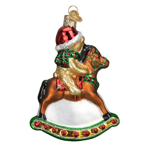 Rocking Horse Teddy Ornament by Old World Christmas