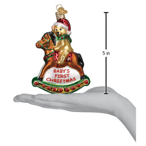 Rocking Horse Teddy Ornament by Old World Christmas
