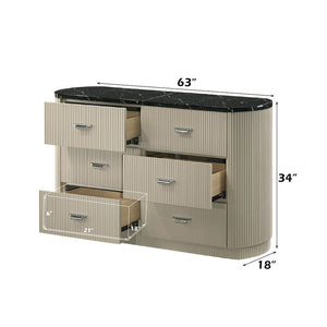 Travonte - Dresser - Gray / Beige
