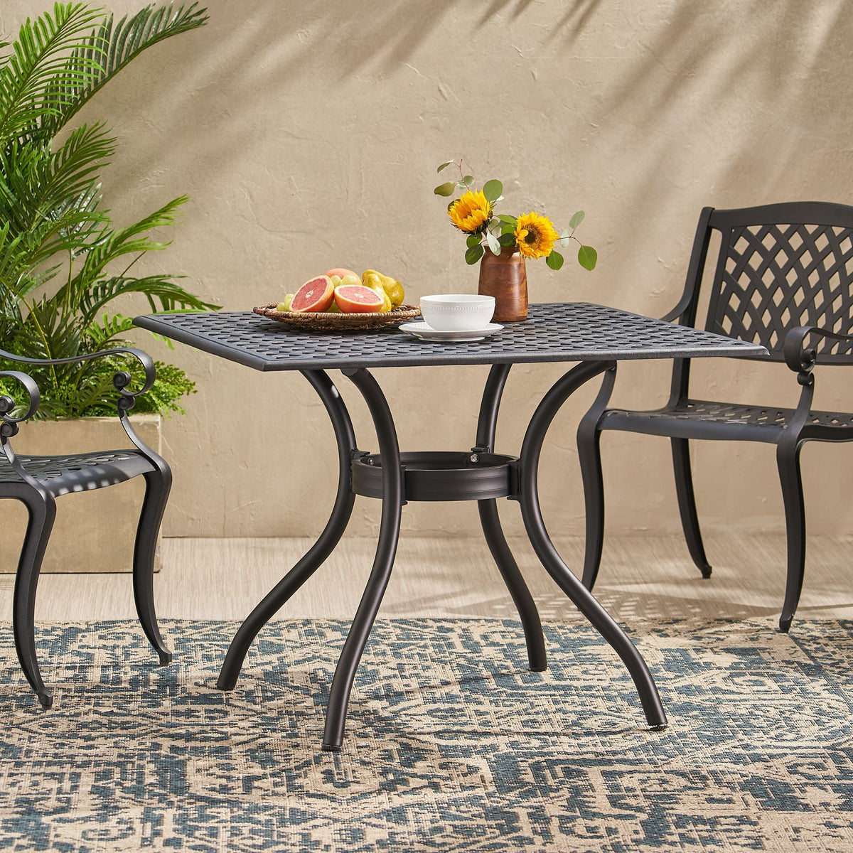Arch Mesh Dining Table With Lightweight Frame - Black – Tuesday Morning