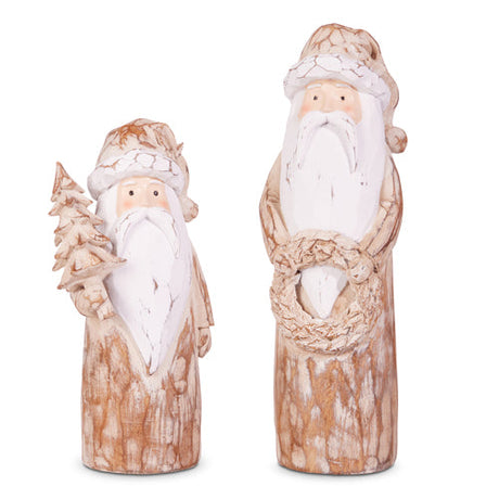 NATURAL-DISTRESSED-CARVED-SANTAS-Christmas-Decor