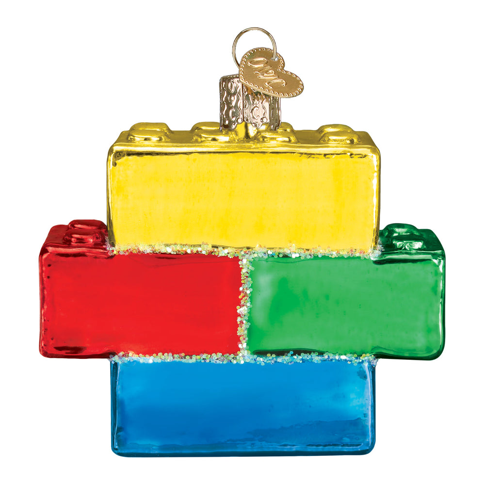 Tuesday Building Blocks Building Blocks Ornament by Old World Christmas, 2.75 x 3 x 1 Inches ...