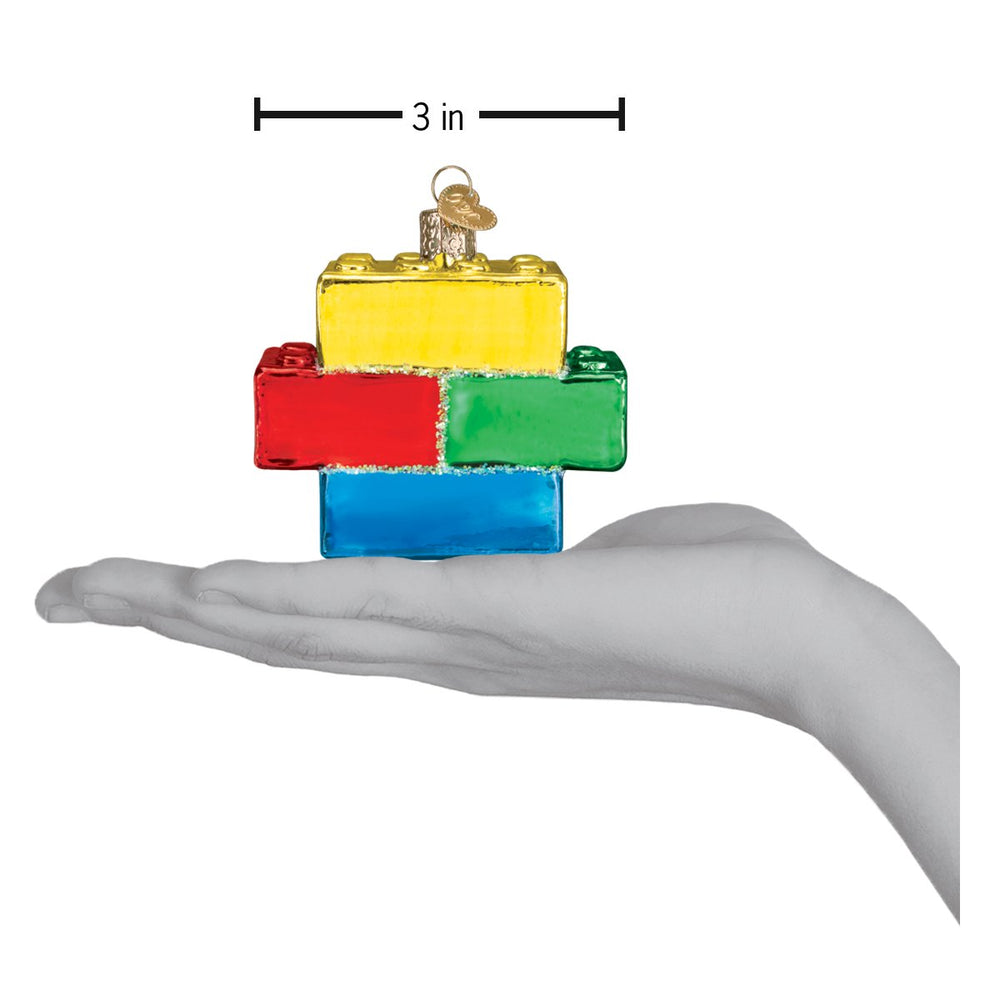 Tuesday Building Blocks Building Blocks Ornament by Old World Christmas, 2.75 x 3 x 1 Inches ...