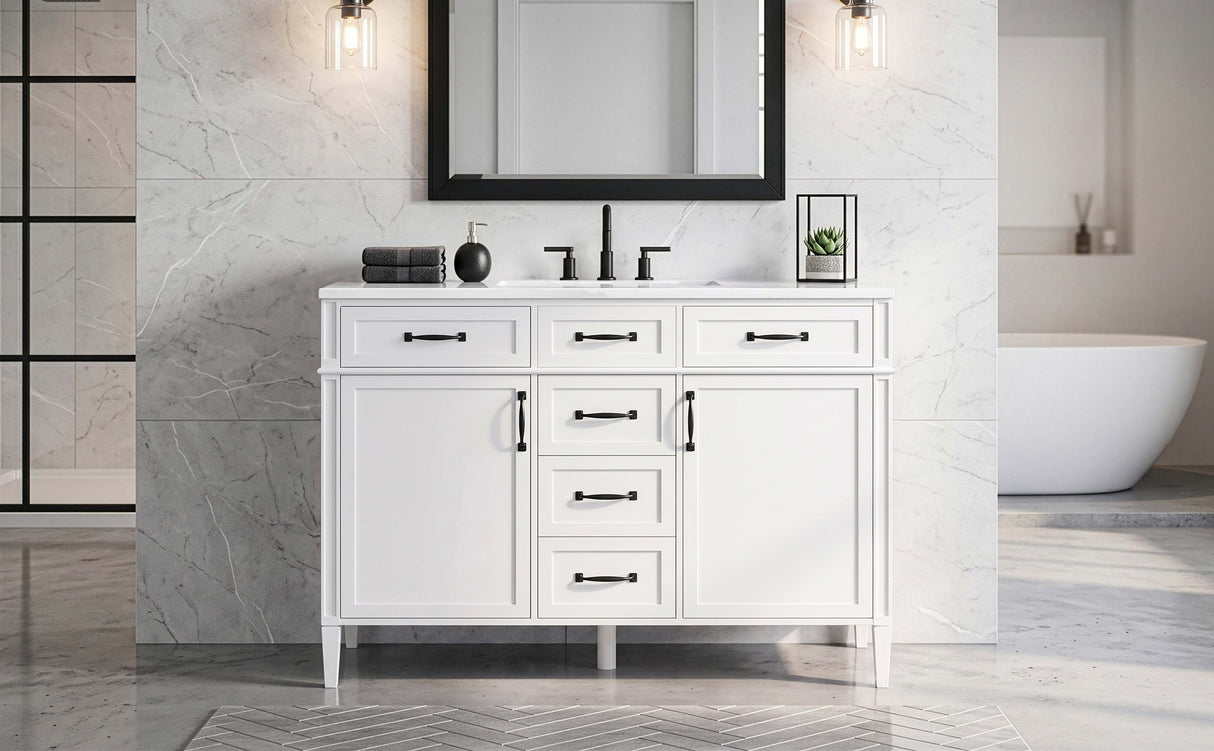 48 Inch Bathroom Vanity with Composite Sink Top