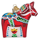 Swedish Dala Horse Ornament Handcarved and Painted