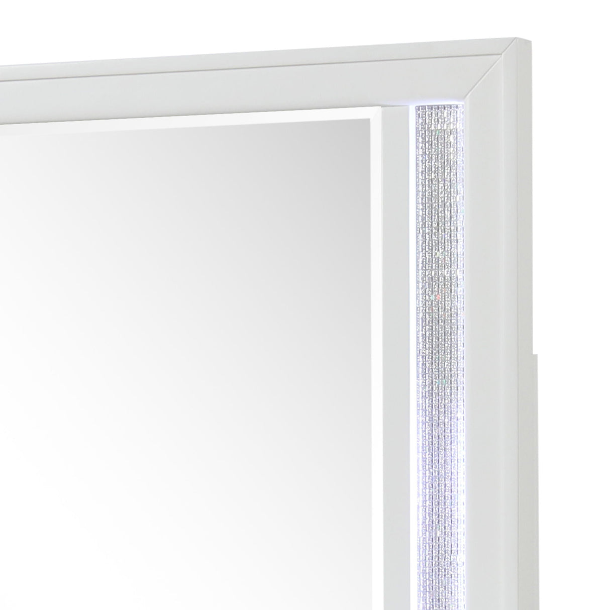 Abigale - Mirror For Dresser Top Made With LED (Includes Only Mirror) - White