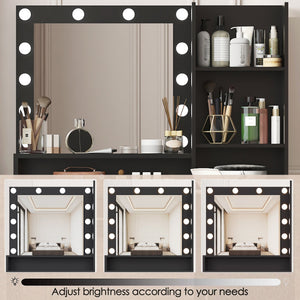 Vanity Desk with Mirror & Light