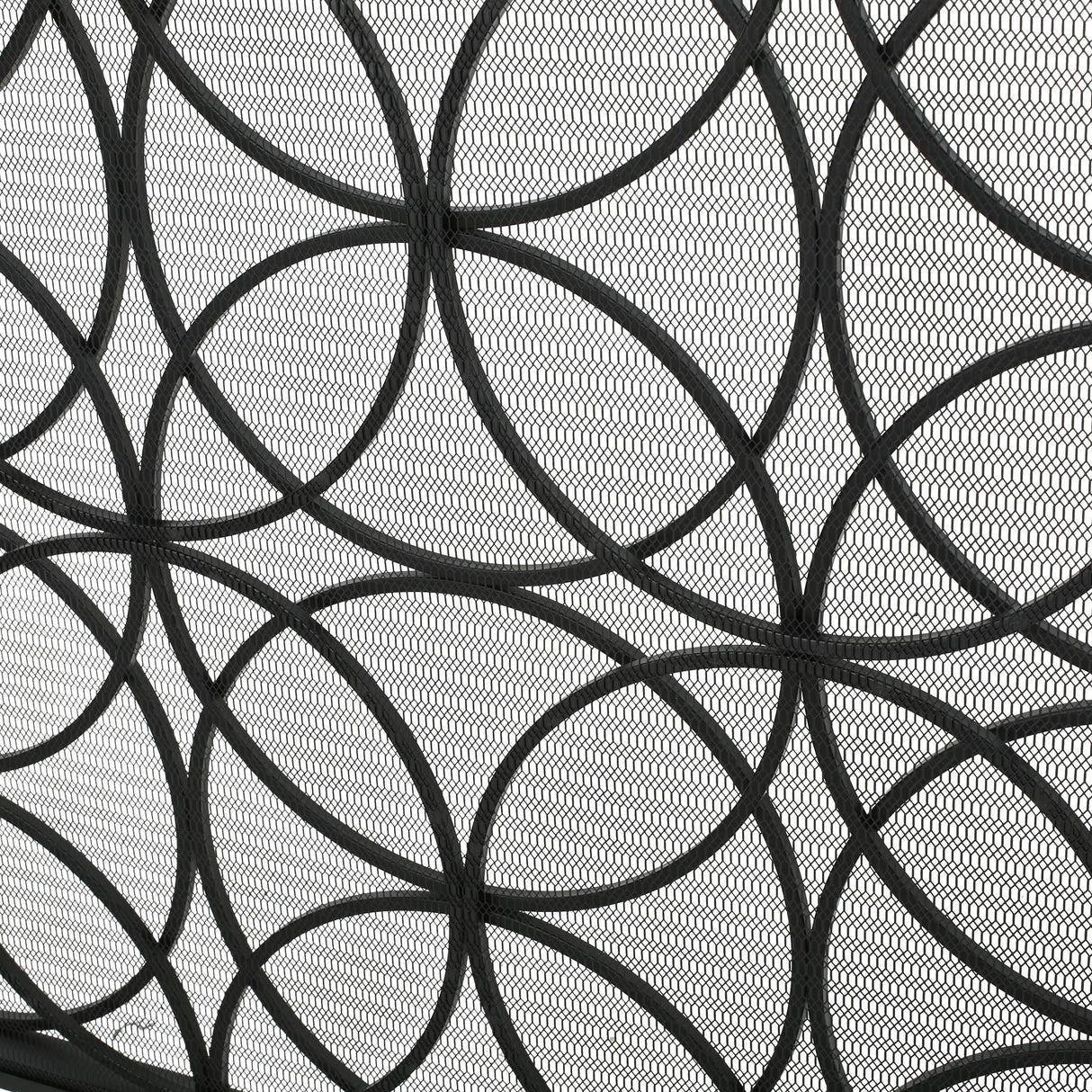 Thayer - Single Panel Iron Fireplace Screen With Geometric Design