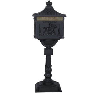 Cast Aluminum Mailbox with Durable Construction – Dark Brown, Black, or White