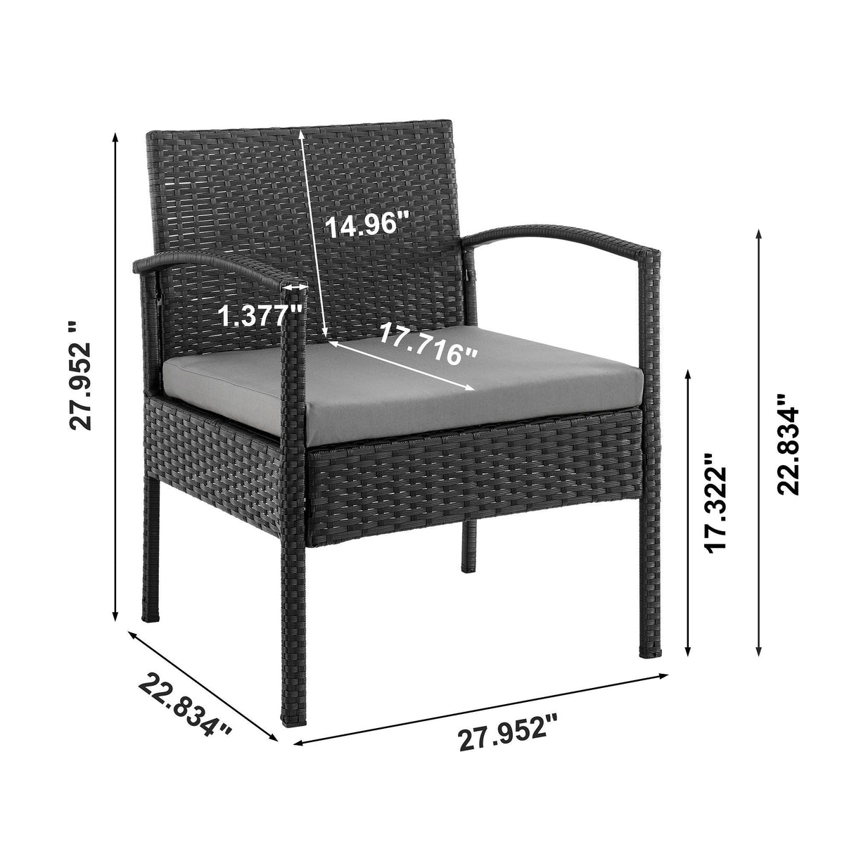 Noli - 3 Piece Outdoor Patio Set