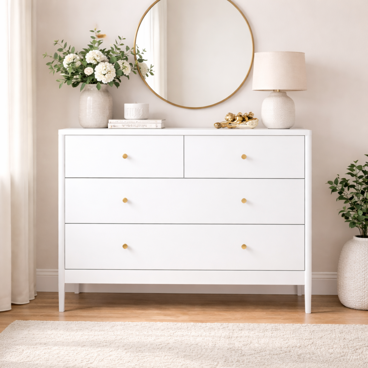 White 4-Drawer Kids Dresser