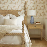 1-Drawer Nightstand with Turned legs and Bottom Shelf