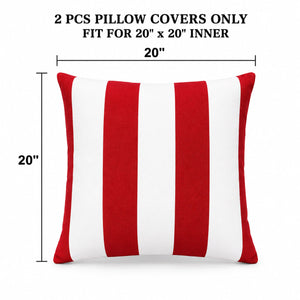 2 Pack Outdoor Lumbar Pillow Covers