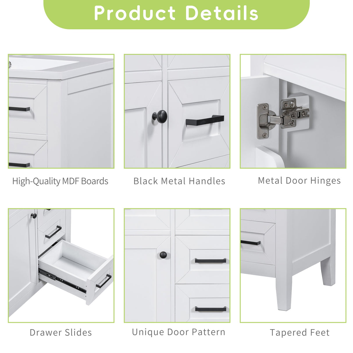 30" Bathroom Vanity Cabinet Base Without Sink