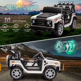 Electric Ride-On Car for Kids with Leather Seat and Four-Wheel Drive