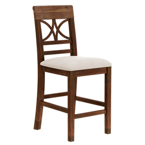 Charlie Walnut Farmhouse Counter Height 6-Piece Dining Set