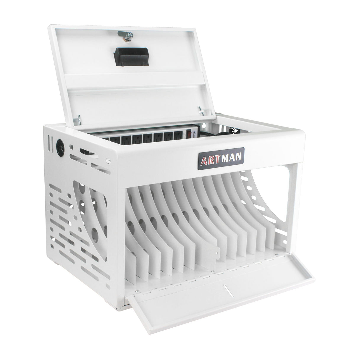 16 Bay Charging Cabinet For Laptop book, Locking Charging Station