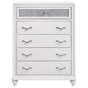 Barzini 5-drawer Bedroom Chest White