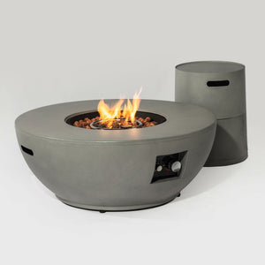 36" Propane Gas Fire Pit Table - Grey Steel