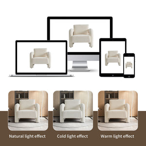 Modern Velvet Fabric Accent Chair