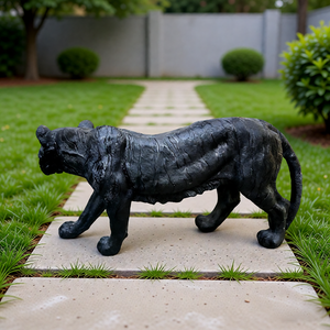 15.75' H x 33.46' L x 7.87' W Simulated Black Tiger Resin Garden Statue
