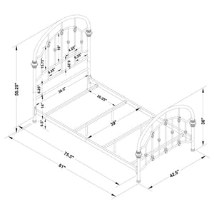 Twin Bed With Curved Headboard And Footboard - Bronze