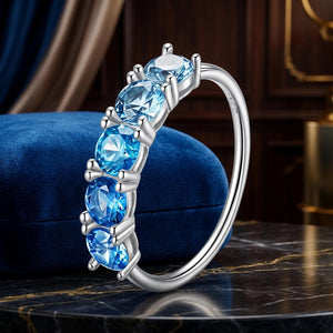 925 Sterling Silver Ring with White Gold Plating for Women, Size 6.0