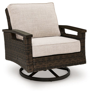 Monterey Point - Swivel Lounge Chair (Set of 2) - Dark Brown