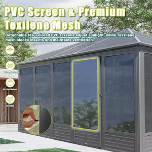 11.2x14.6FT Aluminum Hardtop Gazebo