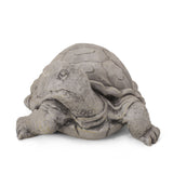 Turtle Decor Outdoor Turtle Statue in Dark Gray
