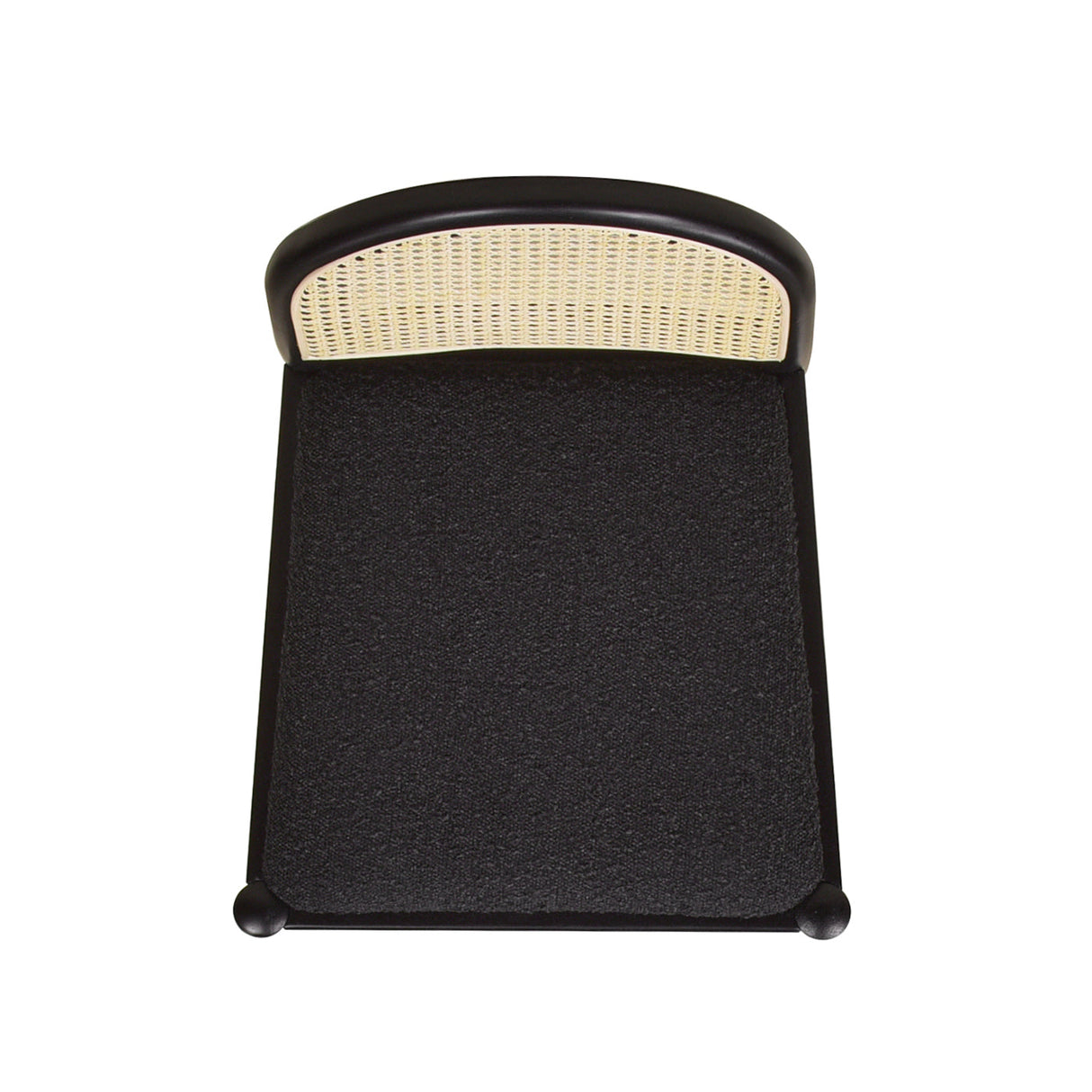 Arlin Upholstered Stool with Curved Back and Footrest - Set of 2