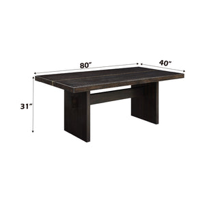 Jaramillo Rustic Dining Table - Espresso / Gold