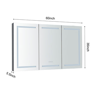 60 x 36 Inch LED Lighted Bathroom Medicine Cabinet